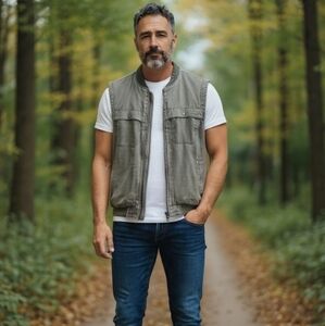 Vintage Faded Woolworth Vest Antique Nice Condition Mens M Winter Vest